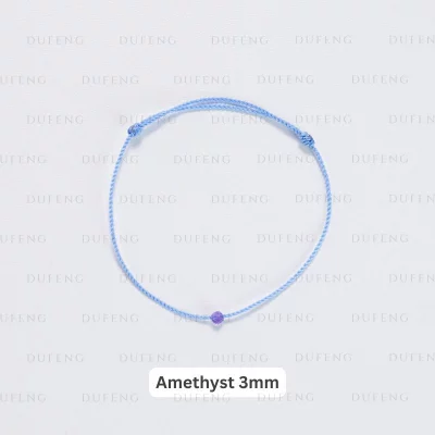 Dufeng - Timeless Gemstone String - Amethyst 3mm, 16-17cm