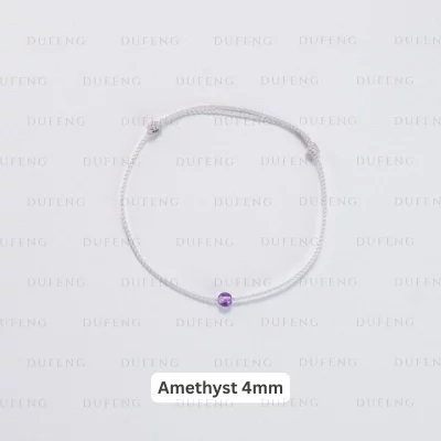 Dufeng - Timeless Gemstone String - Amethyst 4mm, 16-17cm