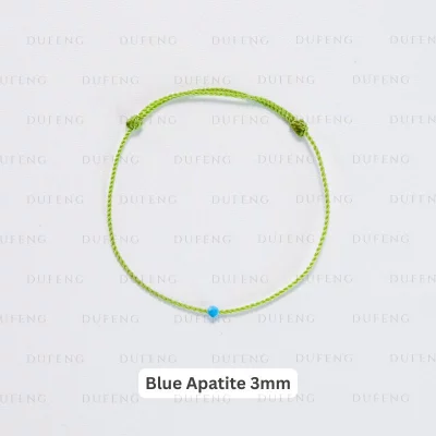 Dufeng - Timeless Gemstone String - Blue Apatite 3mm, Custom Size