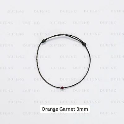 Dufeng - Timeless Gemstone String - Orange Garnet 3mm, 14-15cm