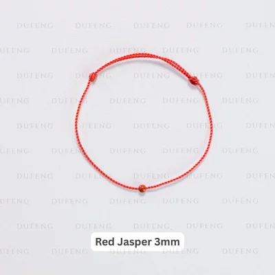 Dufeng - Timeless Gemstone String - Red Jasper 3mm, 14-15cm