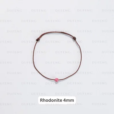 Dufeng - Timeless Gemstone String - Rhodonite 4mm, 16-17cm