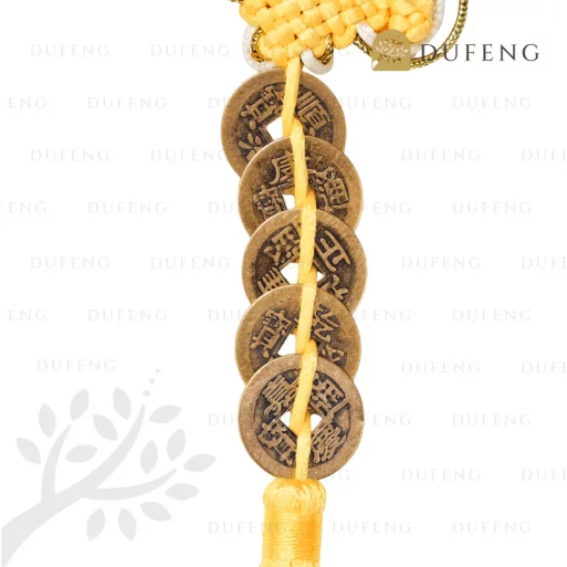 Dufeng – Koin Ikat 5 Pembawa Rezeki Keberuntungan Yellow Color