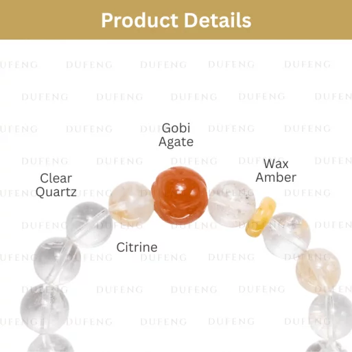 Dufeng – Utmost Clarity Clear Quartz Crystal Bracelet