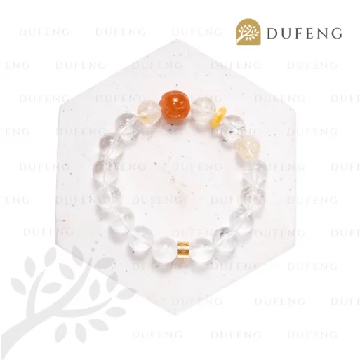Dufeng – Utmost Clarity Clear Quartz Crystal Bracelet