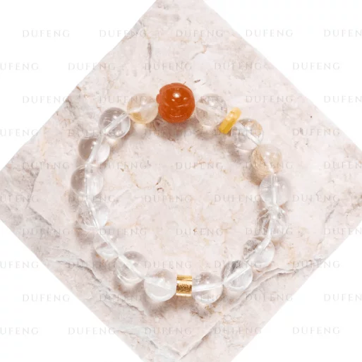 Dufeng – Utmost Clarity Clear Quartz Crystal Bracelet