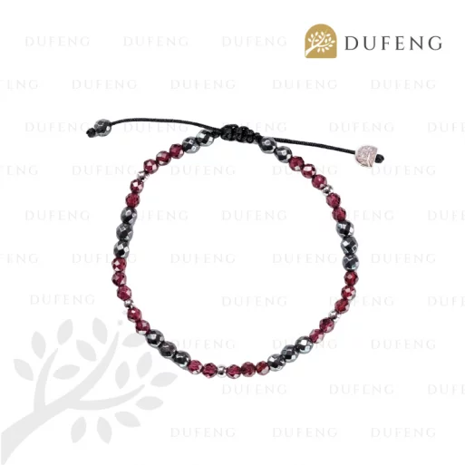 Dufeng - Wine of Fortune Garnet Crystal Bracelet