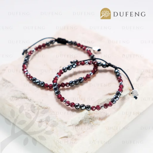Dufeng – Wine of Fortune Garnet Crystal Bracelet