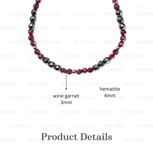 Dufeng – Wine of Fortune Garnet Crystal Bracelet