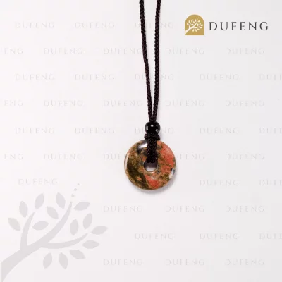 Dufeng - Eternal Loop Crystal Necklace - Unakite