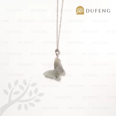 Dufeng - Celestial Wings Grand Butterfly Necklace - Labradorite