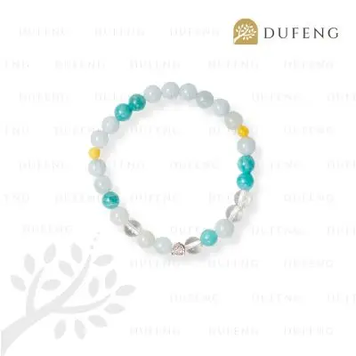 Dufeng - Seafoam Bliss Aquamarine Crystal Bracelet