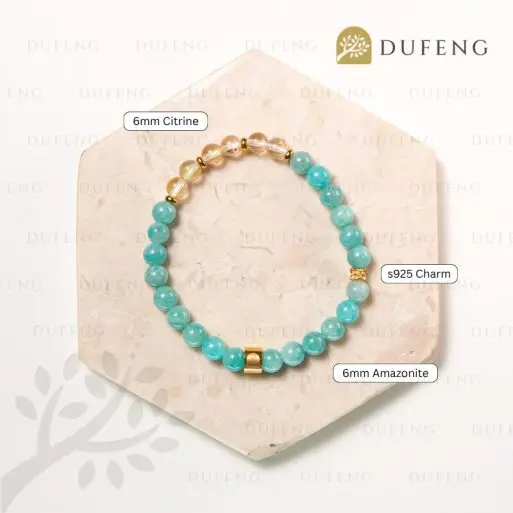 Dufeng – Radiant Lumina Amazonite Citrine Bracelet